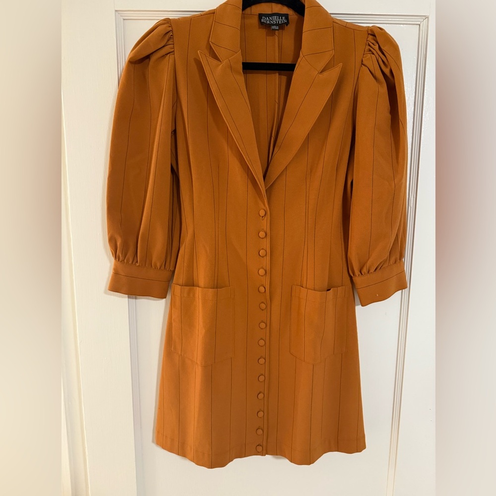 Danielle Bernstein Camel Button-Front Mini Dress - image 3
